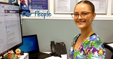 Moranbah registered nurse Tasmyn Van Leeuwen from Oaktree Family Medical Centre.